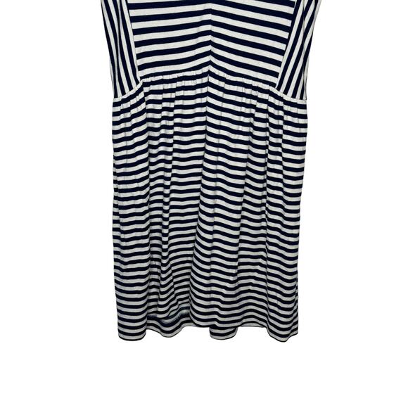Madewell Women T-Shirt Dress Afternoon Sleeveless Striped Pockets Pleated Large - Picture 10 of 10
